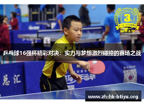 乒乓球16强杯精彩对决：实力与梦想激烈碰撞的赛场之战