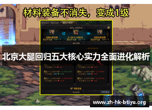 北京大腿回归五大核心实力全面进化解析